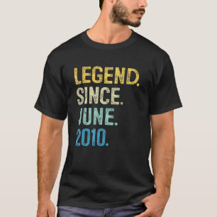 Camiseta Lenda Vintage De 12 Anos Desde Junho De 2010 12 Bi