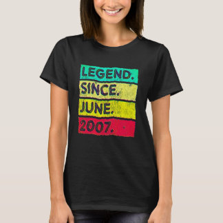 Camiseta Lenda Vintage de 15 Anos Desde Junho de 2007 15º A