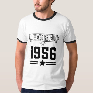 Camiseta Lenda Vintage de 1956 Botão
