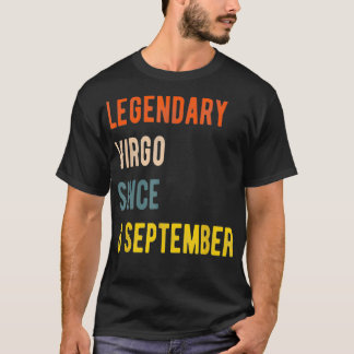Camiseta Lenda Virgo Desde 8 De Setembro Vintage Aniversári