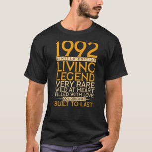 Camiseta Lenda viva aniversário de 30 anos 1992