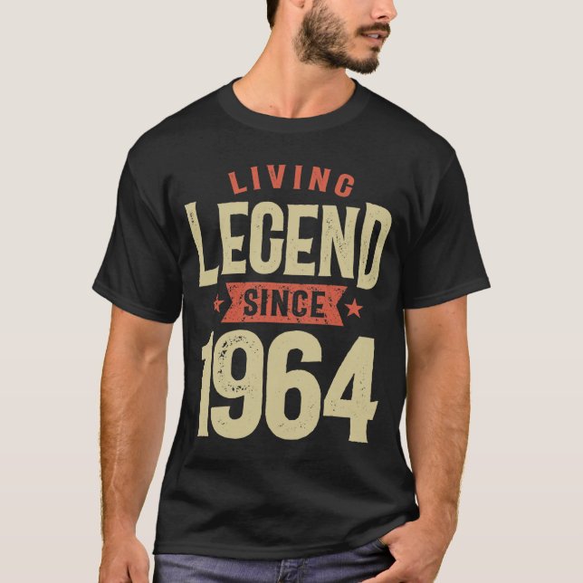 Camiseta Lenda viva desde o aniversário de 1964 (Frente)
