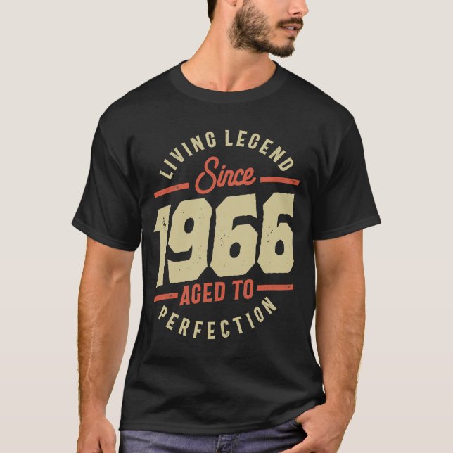 Camiseta Lenda viva desde o aniversário de 1966 (Frente)