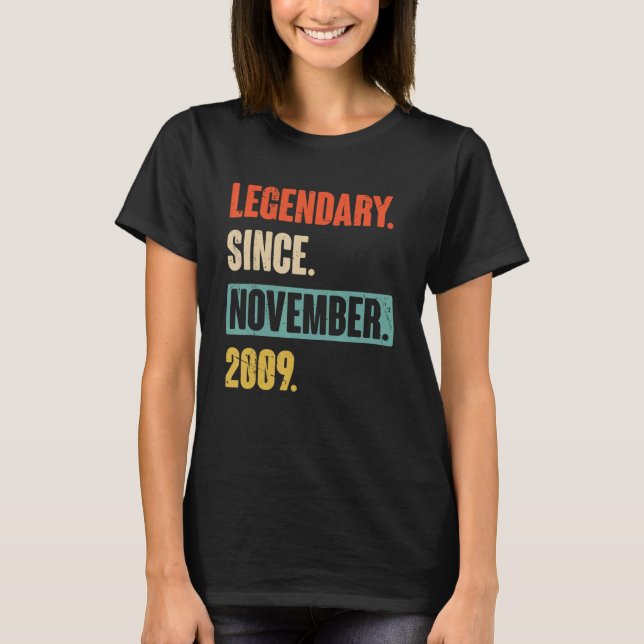 Camiseta Lendária De Aniversário De 13 De 13 Anos Desde Nov (Frente)