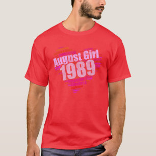 Camiseta Lendária GAROTA DE AUGUST 1989 Heart Awesmincrív