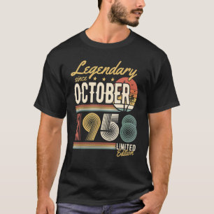 Camiseta Lendário desde outubro de 1958 Feliz Aniversário u