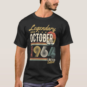 Camiseta Lendário desde outubro de 1964 Parabéns u2013