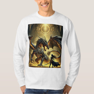 Camiseta Lendário embate: Dragão Dourado Molten e Guerreiro
