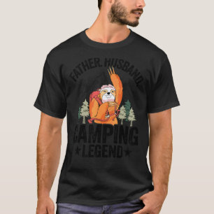 Camiseta Lendário Homem Pai Marido Camping Preguiça Rv Engr