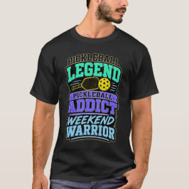 Camiseta Lendário Viciado em Pickleball Fim de Semana Guerr