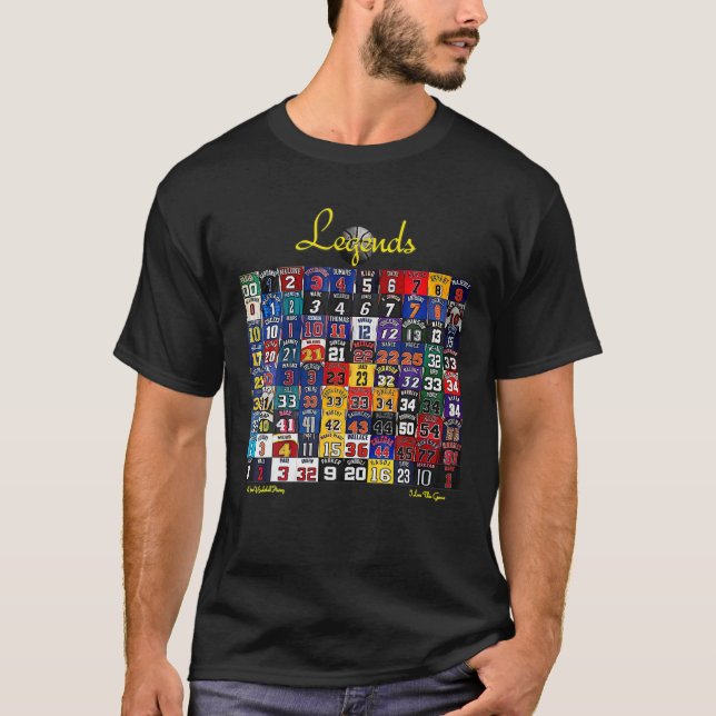 Camiseta Lendas Clássicas de Basquete (Frente)