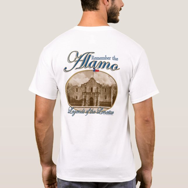 Camiseta Lendas da Lonestar Lembrem-se do T-Shirt Alamo (Verso)