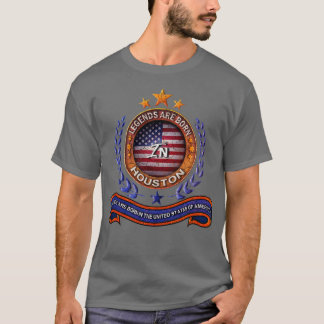 Camiseta Lendas de Houston e Bandeira Retroamericana