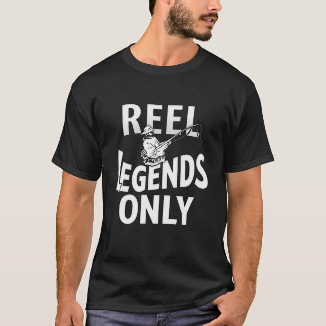 Camiseta Lendas de rolo - Design de pesca engraçado (Frente)
