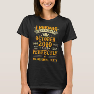 Camiseta Lendas eram Nasceres em outubro de 2010 12 anos 12