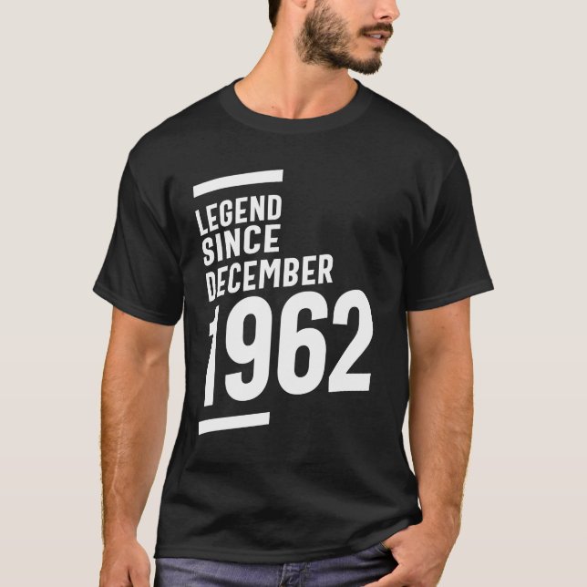 Camiseta Lendas Foram Nasceres Em Dezembro De 1962 Aniversá (Frente)