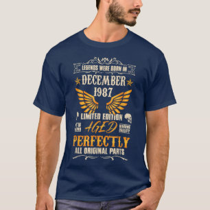 Camiseta Lendas foram Nasceres em dezembro de 1987 - Rock B