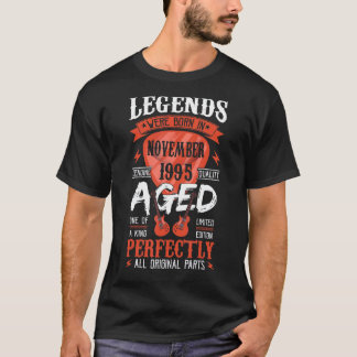 Camiseta Lendas Foram Nasceres Em Novembro De 1995 Guitar P
