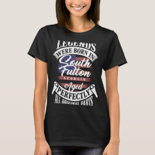 Camiseta Lendas Foram Nasceres No Sul Do Fulton Georgia Vin