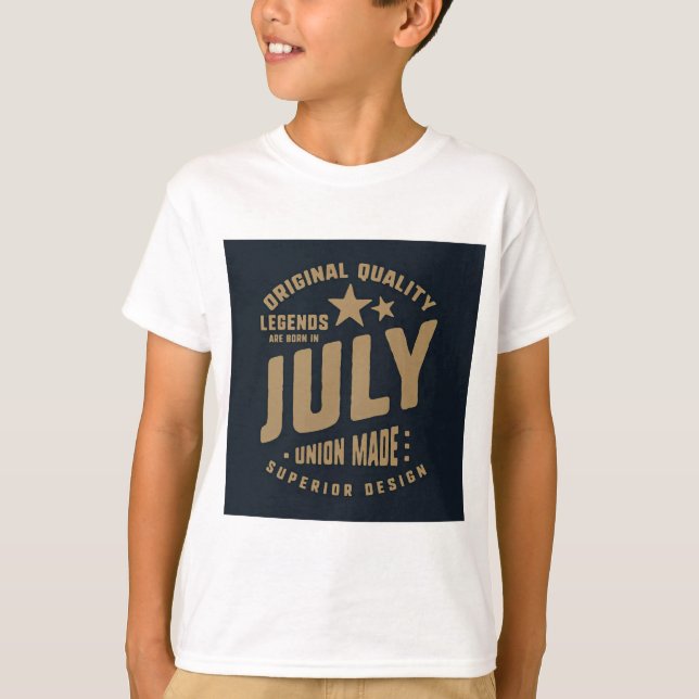 Camiseta Lendas Nascem em Julho Qualidade Original (Frente)