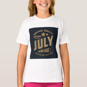 Camiseta Lendas Nascem em Julho Qualidade Original