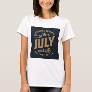 Camiseta Lendas Nascem em Julho Qualidade Original