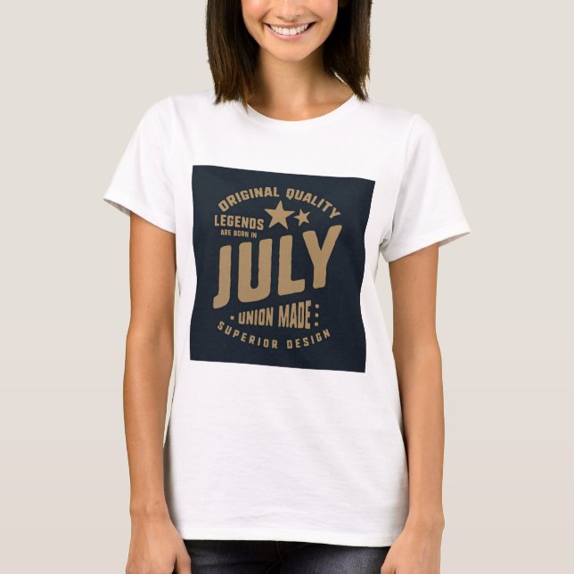 Camiseta Lendas Nascem em Julho Qualidade Original (Frente)