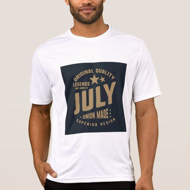 Camiseta Lendas Nascem em Julho Qualidade Original (Frente)