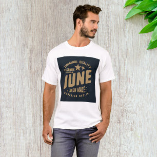 Camiseta Lendas Nascem em Junho Qualidade Original