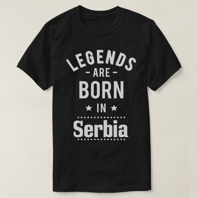 Camiseta Lendas Nascem Na Sérvia 1 (Frente do Design)