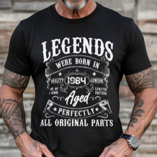Camiseta Lendas Nasceram No Ano Personalizado De Aniversári