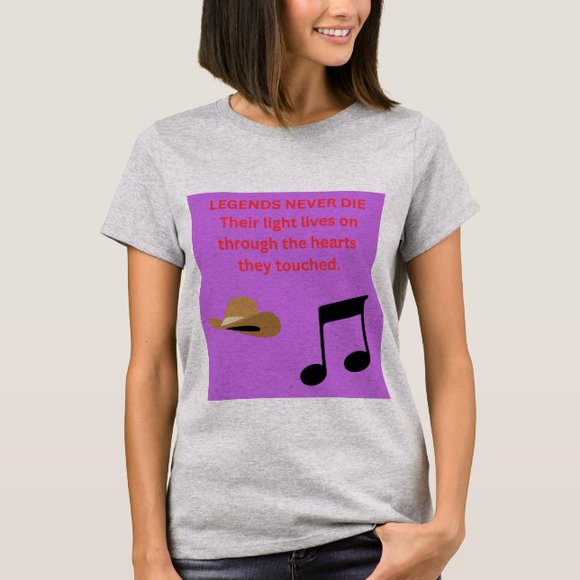 CAMISETA LENDAS NUNCA MORREM (Frente)