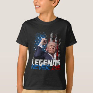 Camiseta Lendas Nunca Morrem - Presidente Donald J. Trump