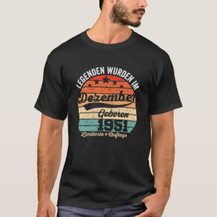 Camiseta Lendas São 70 Aniversário De 70 Anos Em Dezembro