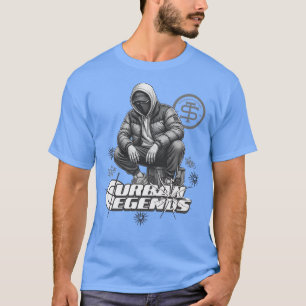 Camiseta Lendas Urbanas Streetwear – Figura com Capuz Frio