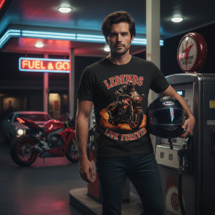 Camiseta Lendas Vivem Para Sempre - Motociclista de Moto Sp
