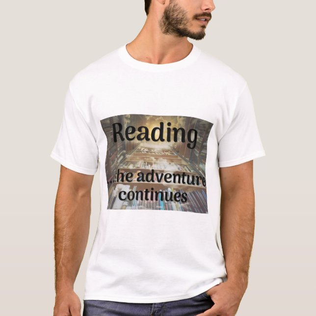 Camiseta Lendo, a aventura continua (Frente)