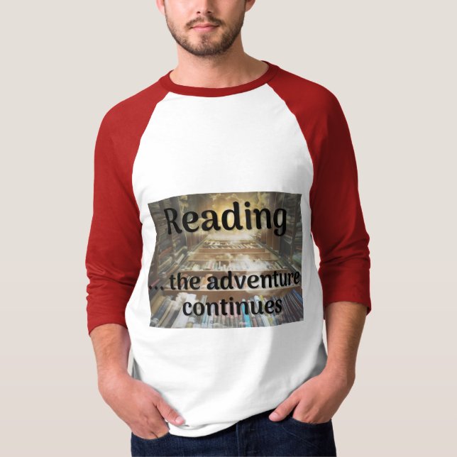 Camiseta Lendo, a aventura continua (Frente)