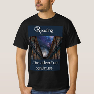 Camiseta Lendo, a aventura continua