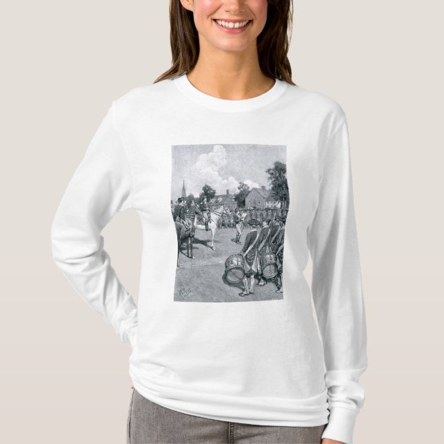 Camiseta Lendo a declaração antes de Washington (Frente)