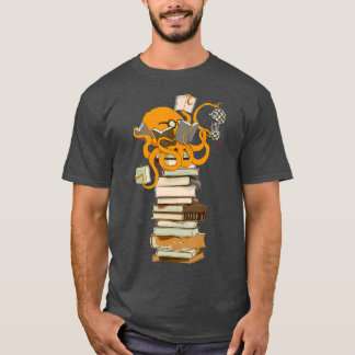 Camiseta Lendo café de polvo e presente de livros