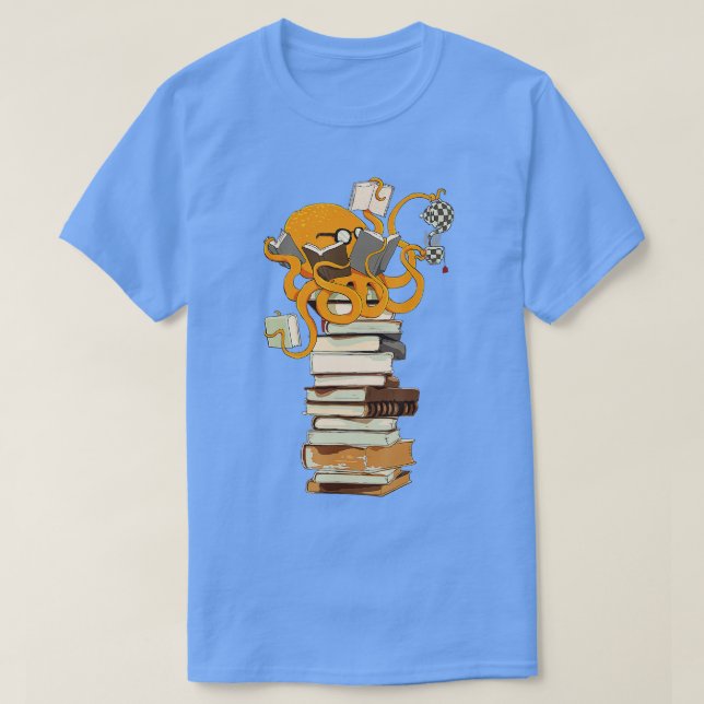 Camiseta Lendo café de polvo e presente de livros (Frente do Design)
