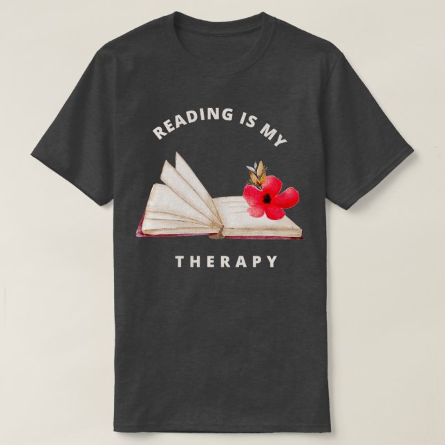 Camiseta Lendo é minha terapia 45 (Frente do Design)