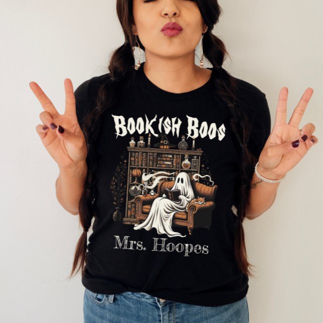 Camiseta Lendo fantasia de Halloween do professor Bibliotec (Criador carregado)