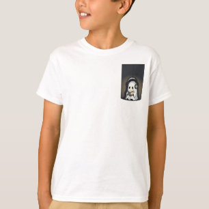 Camiseta Lendo Fantasma Com Fones de Ouvido Crianças