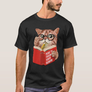 Camiseta Lendo Gráfico Gato Dono de Gato Animais de Estima