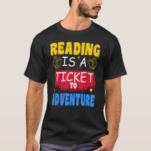Camiseta Lendo livro de professores de adventure Library