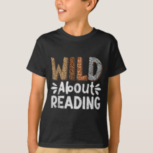 Camiseta Lendo livros leitor bibliotecário animais selvagen