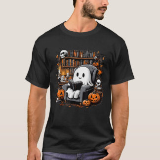 Camiseta Lendo Lov do Livro Bibliotecário do Halloween da B