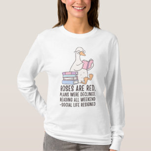 Camiseta Lendo Todo o Fim de Semana Livro Divertido Amante